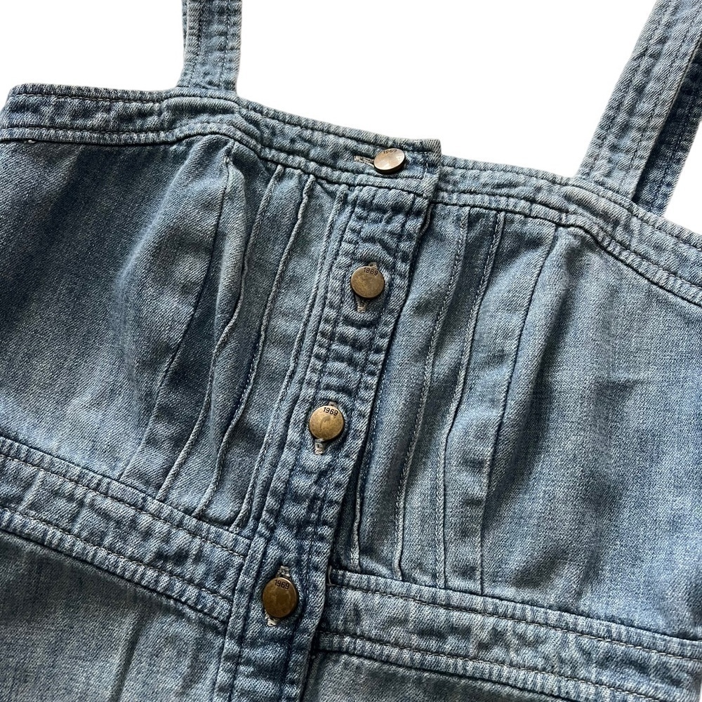 Gap Women's Denim A-Line Mini Dress Size 0 - Picture 3 of 9